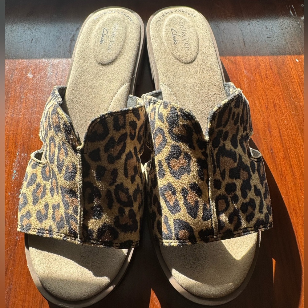 Clark’s Declan Leopard Suede Size 7.5 Wide